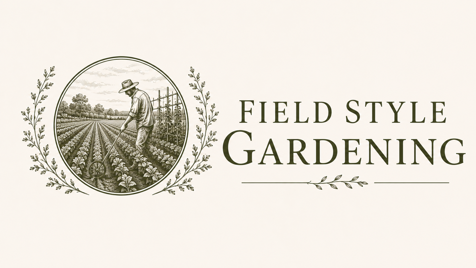 Field style gardening logo